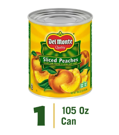 Del Monte Lite Sliced Peaches 105 oz.