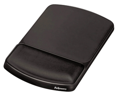 Fellowes - Gel Mouse Pad w/Wrist Rest, Nonskid, 6 1/4 x 10 1/8 - Platinum/Graphite